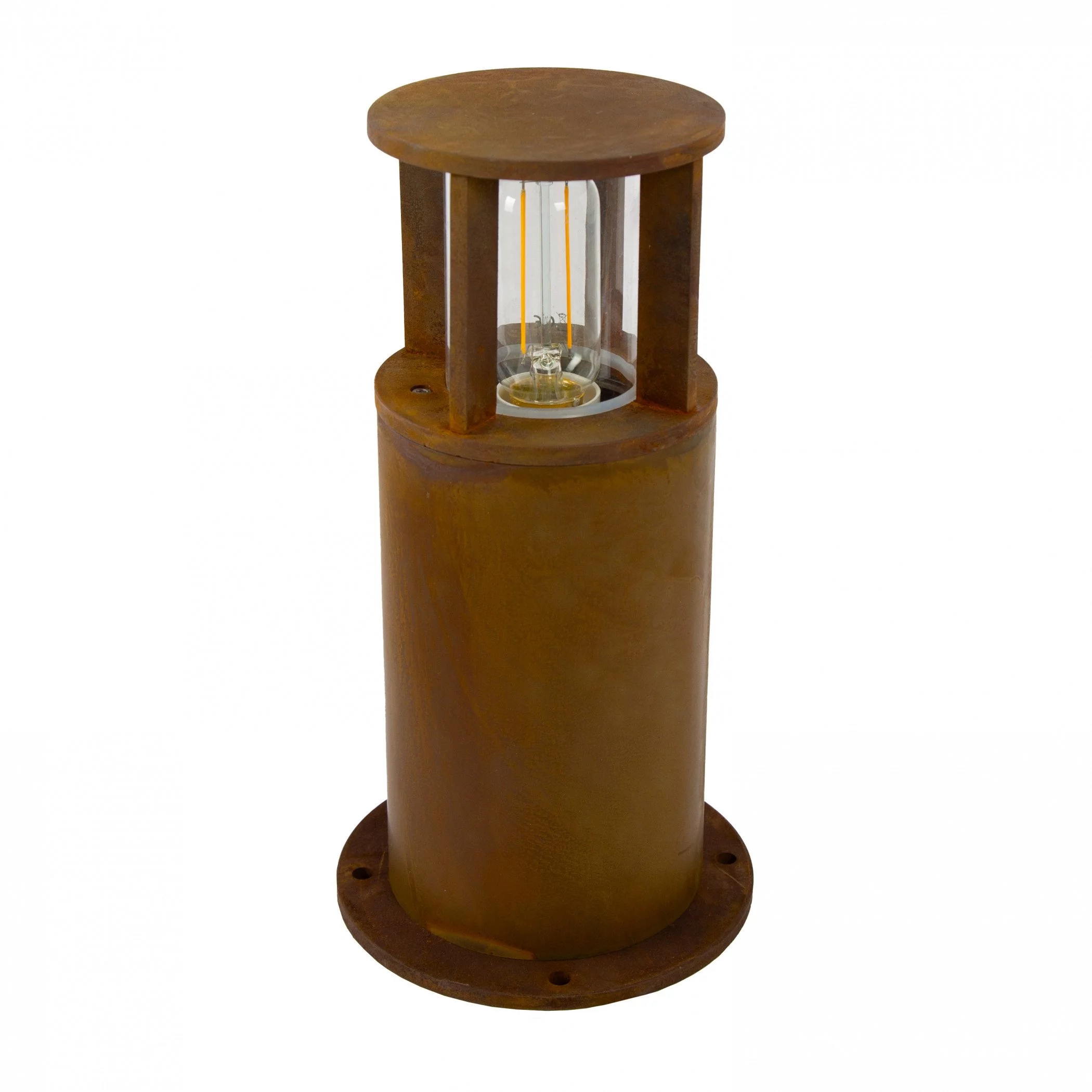 Round garden lamp Marina 30 corten