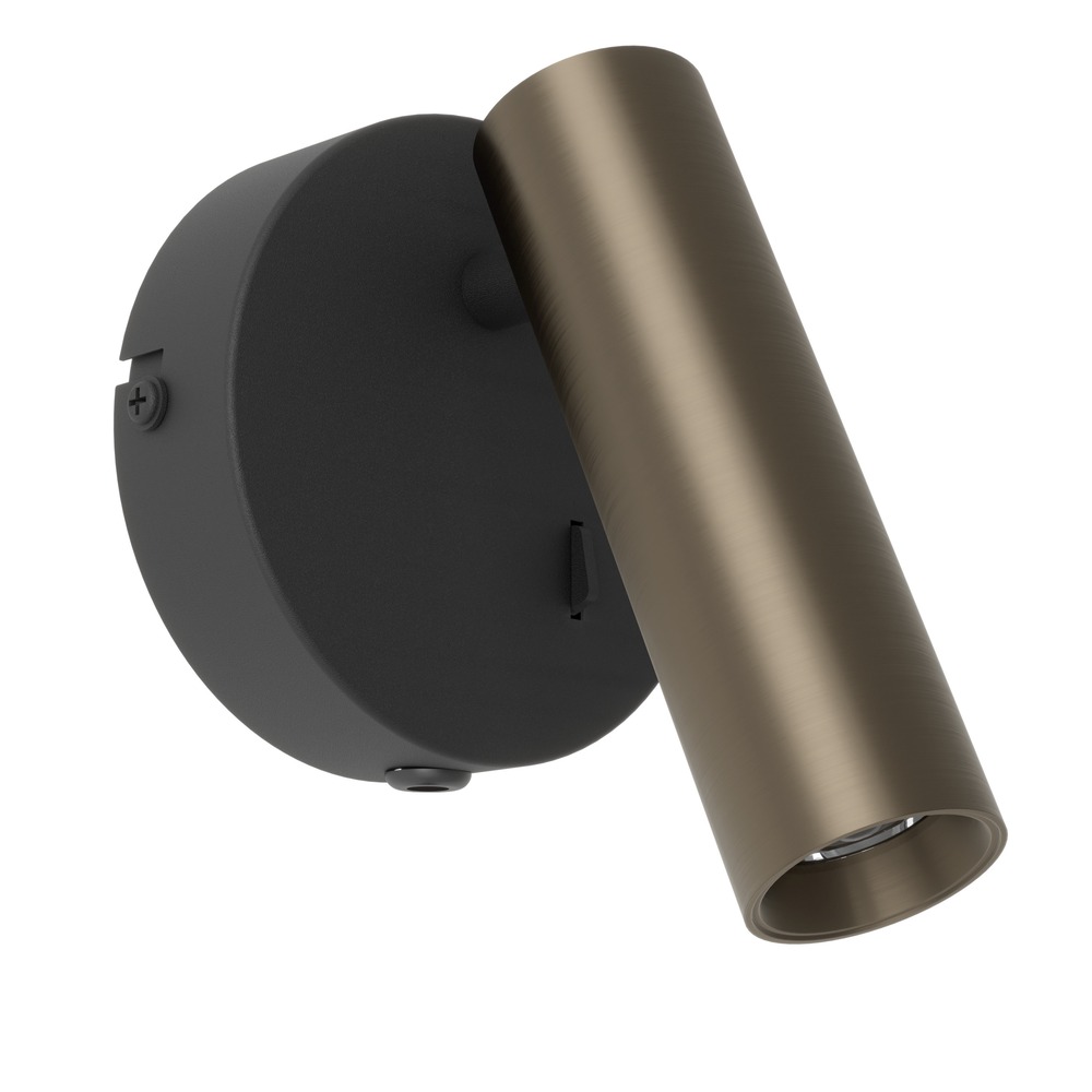 Surface-mounted spot Valproto black with bronze