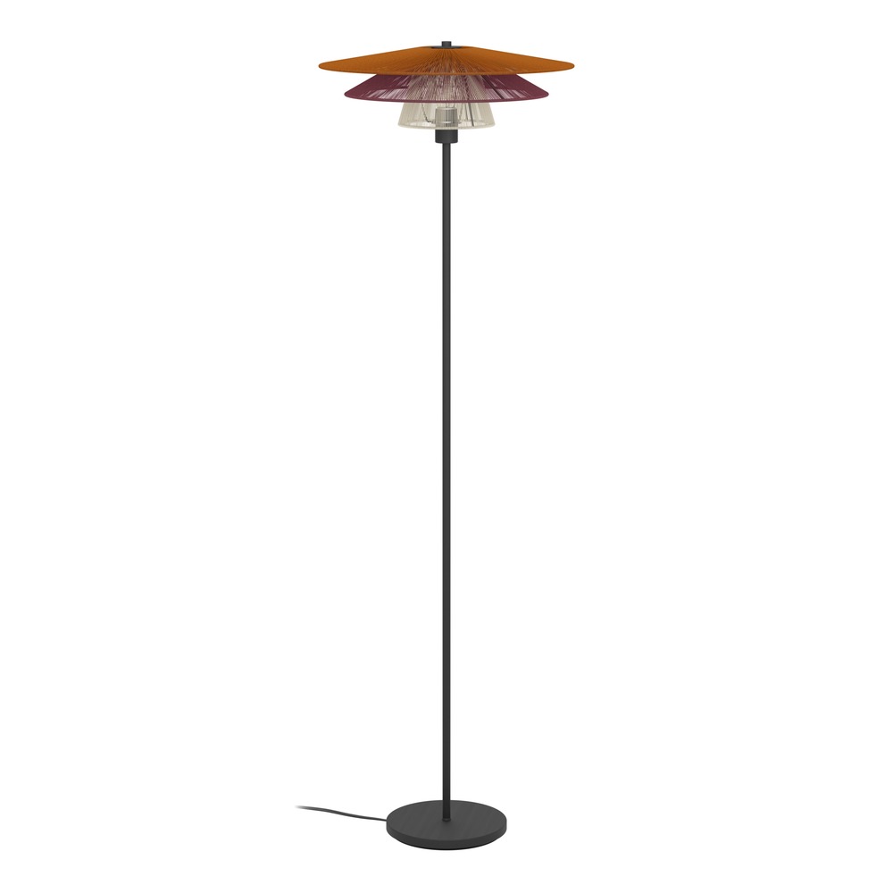Wire lamp Pignona floor coloured