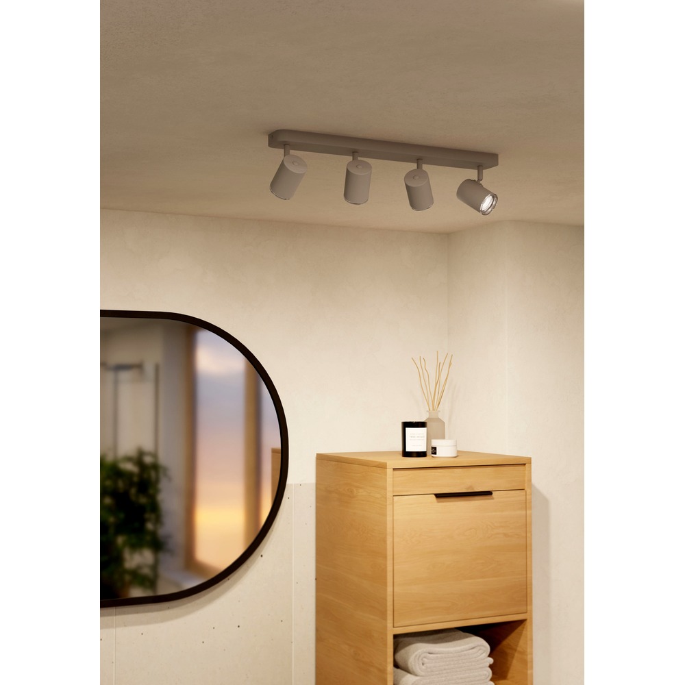 Surface-mounted spot 4-lights Consuma 1 sand brown Eglo 9008606397303