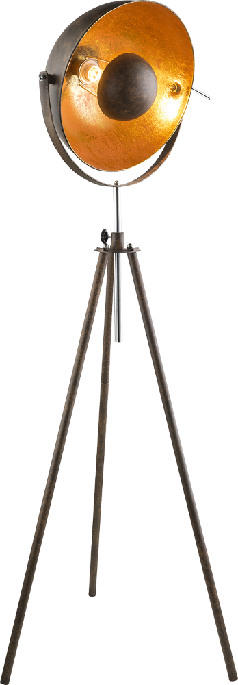 Tripod floor lamp Xirena I rust brown