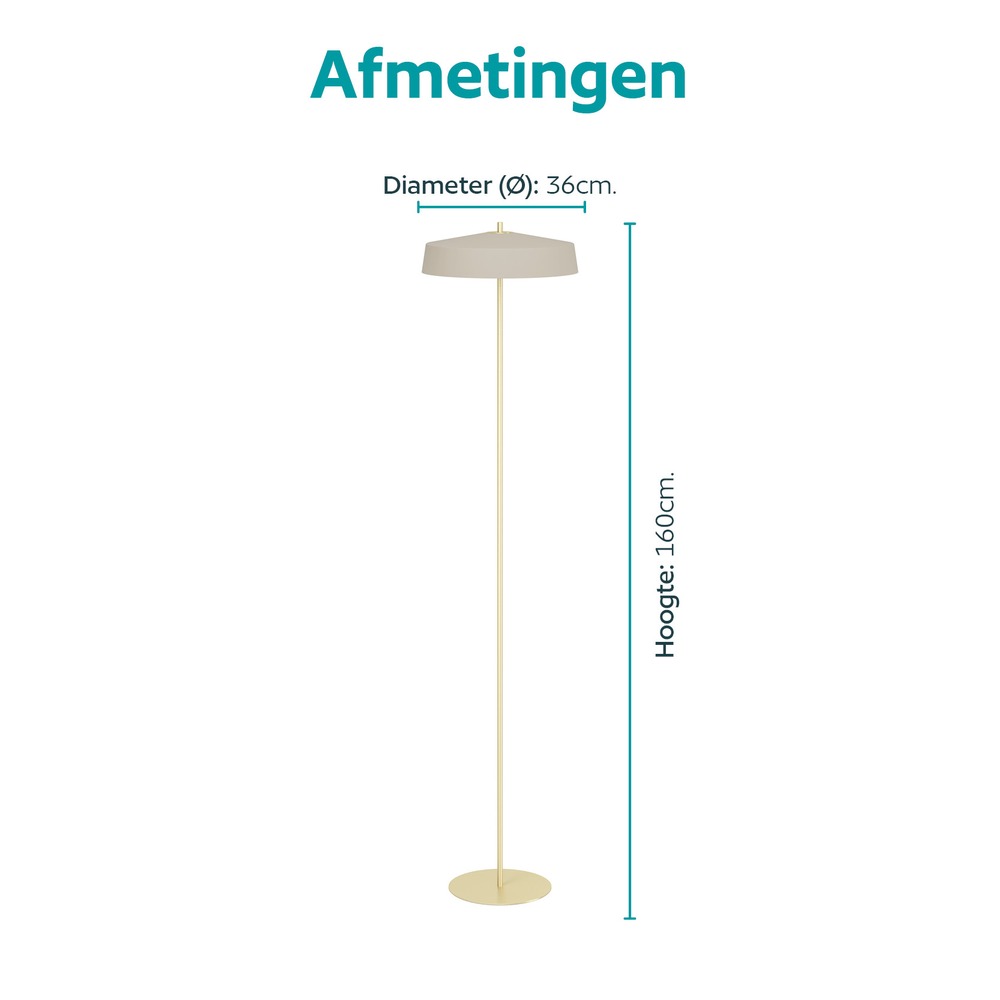 Design floor lamp Valdiola sand brown Eglo 9008606406760