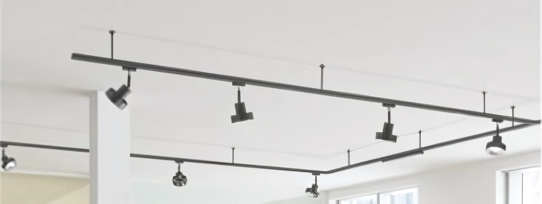 Example of a suspended track lighting system