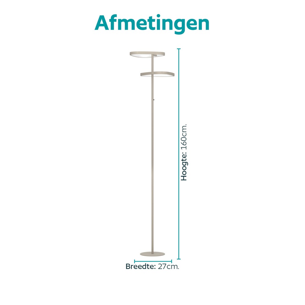 Modern floor lamp Leporano sand brown Eglo 9008606391226