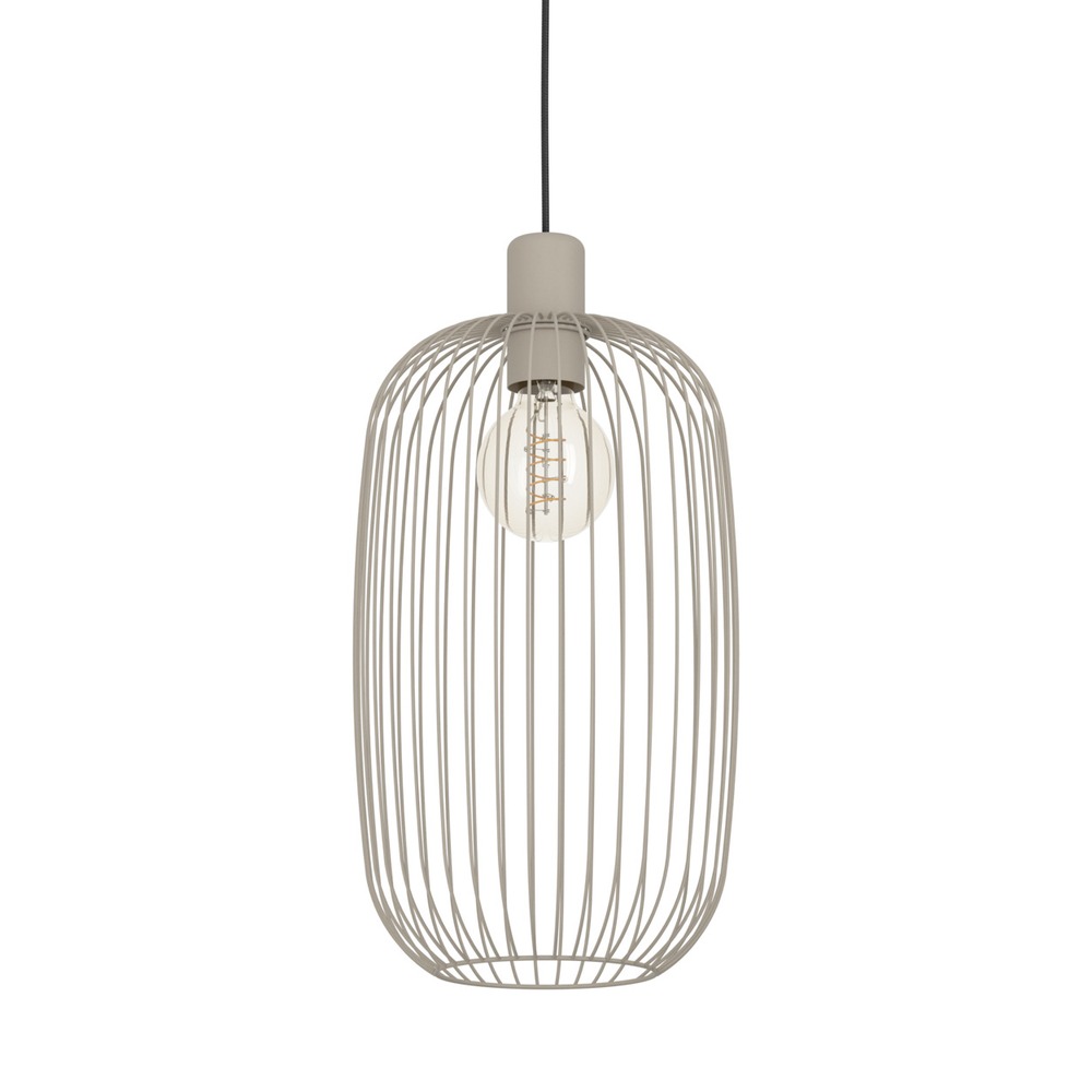 Wire pendant lamp Lodods sand brown Ø 22cm