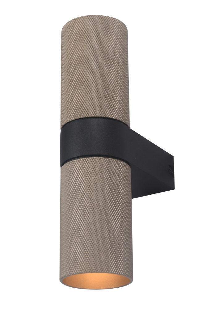 Wall spot structure Grana Champagne with black