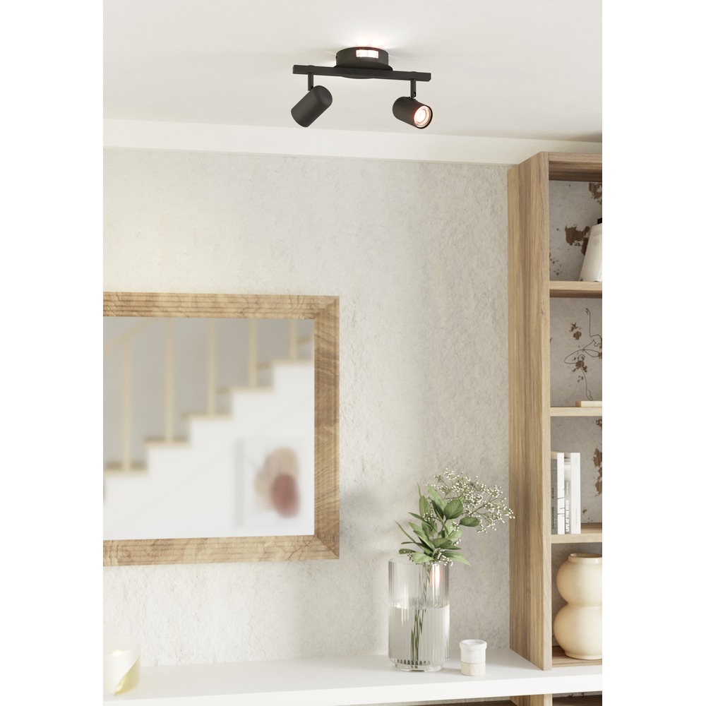 Surface-mounted spot Montemurro 2-light black Eglo 9008606392216