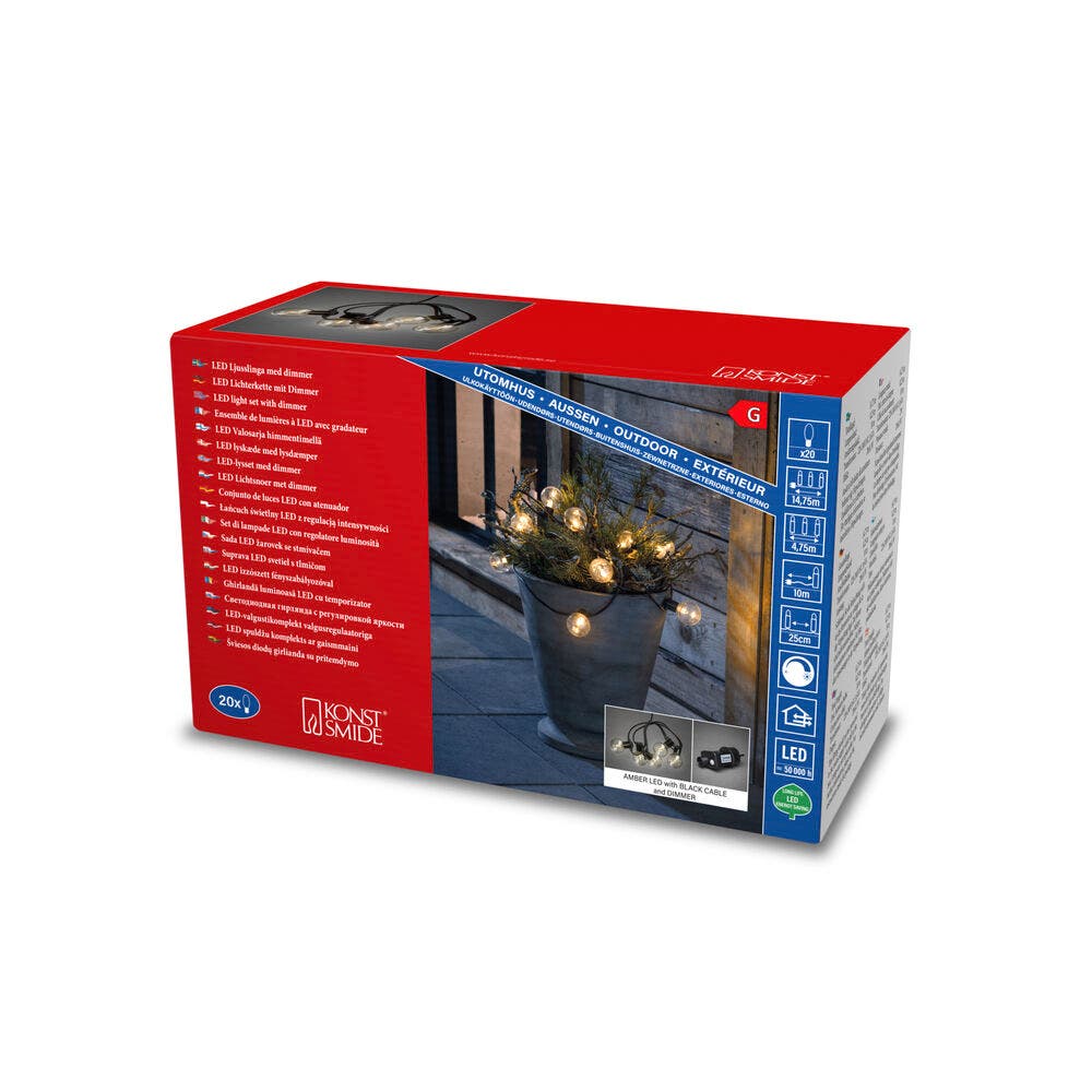 Light chain Partylight 20 bulb lights KonstSmide 7318302374808