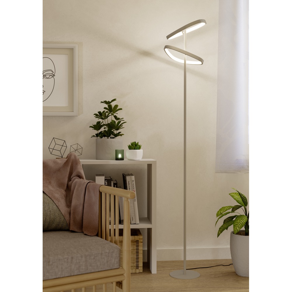 Modern floor lamp Leporano sand brown Eglo 9008606391226