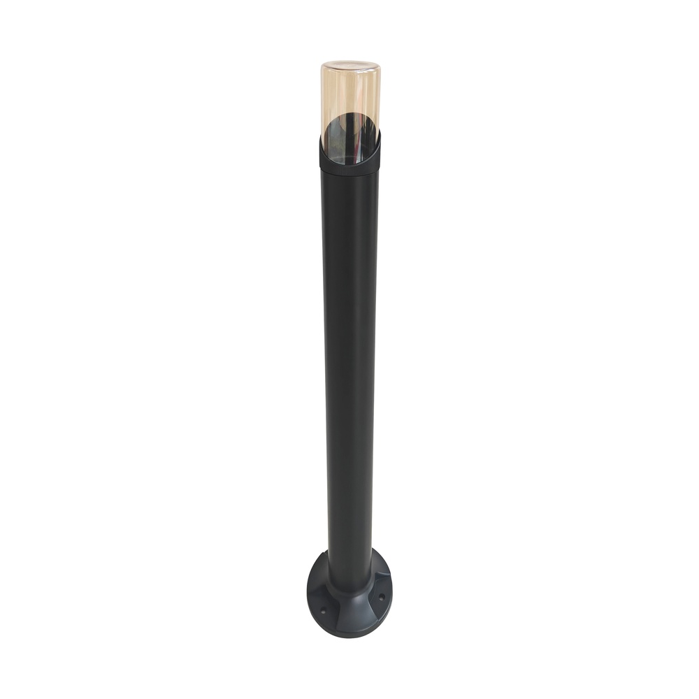Garden lamp Broadway black with amber glass 90cm Searchlight 5,05342E+12
