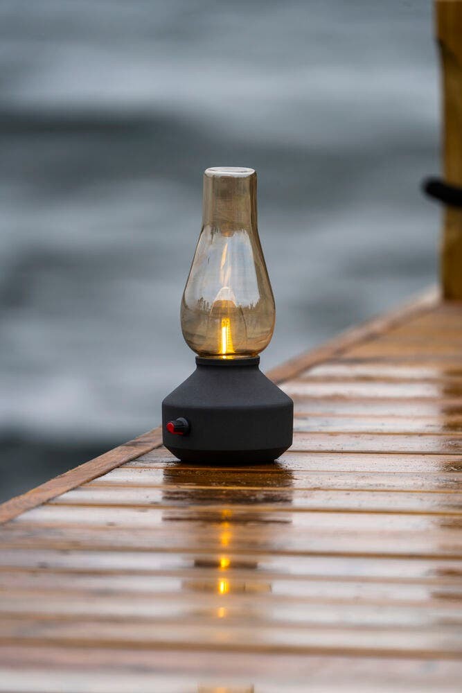 Nostalgic table lamp Tabbie Black rechargeable KonstSmide 7318300030331