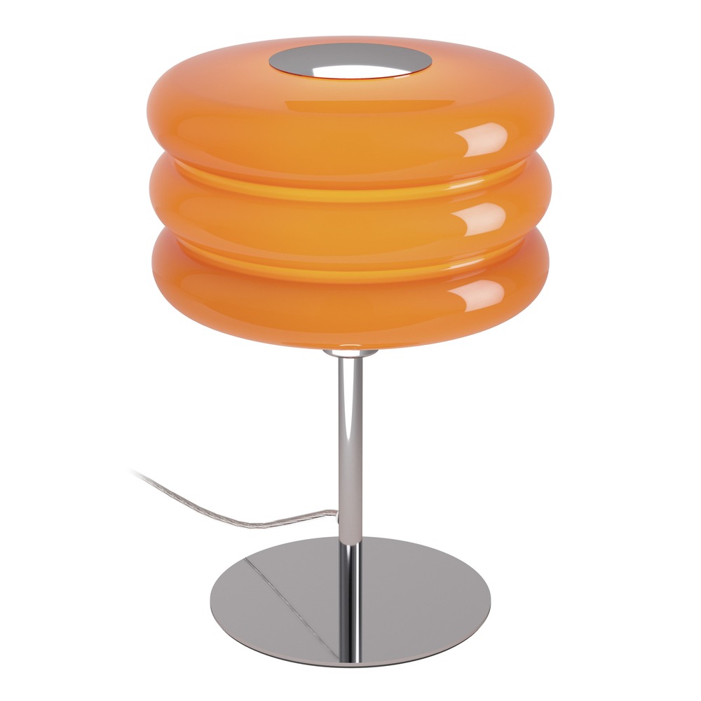 Design table lamp Tortora chrome with orange Ø 20cm