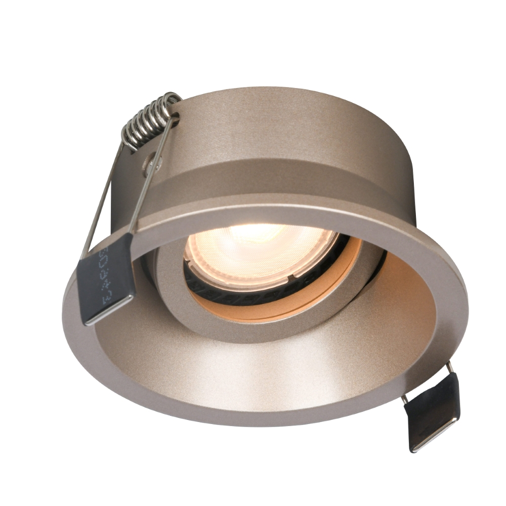 Round recessed spotlight Roura champagne