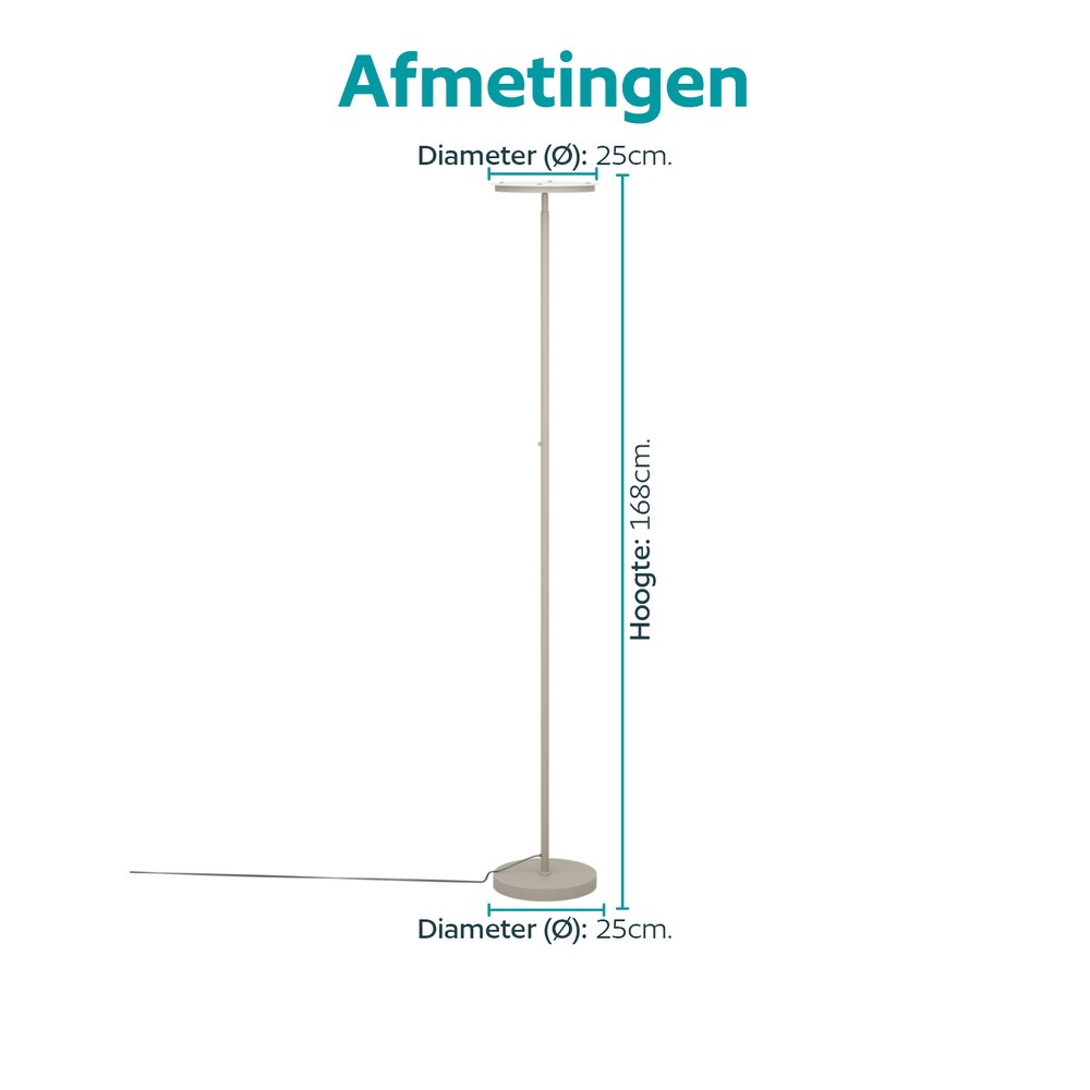 Design floor lamp Piagnolo sand brown Eglo 9008606392377