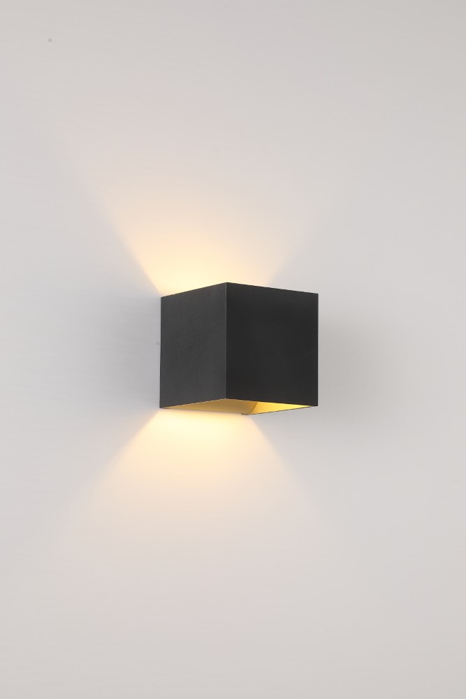 Surface-mounted spot Newton up & down black and gold