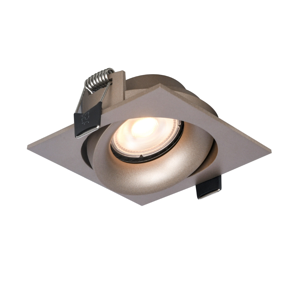 Square recessed spotlight Alice champagne