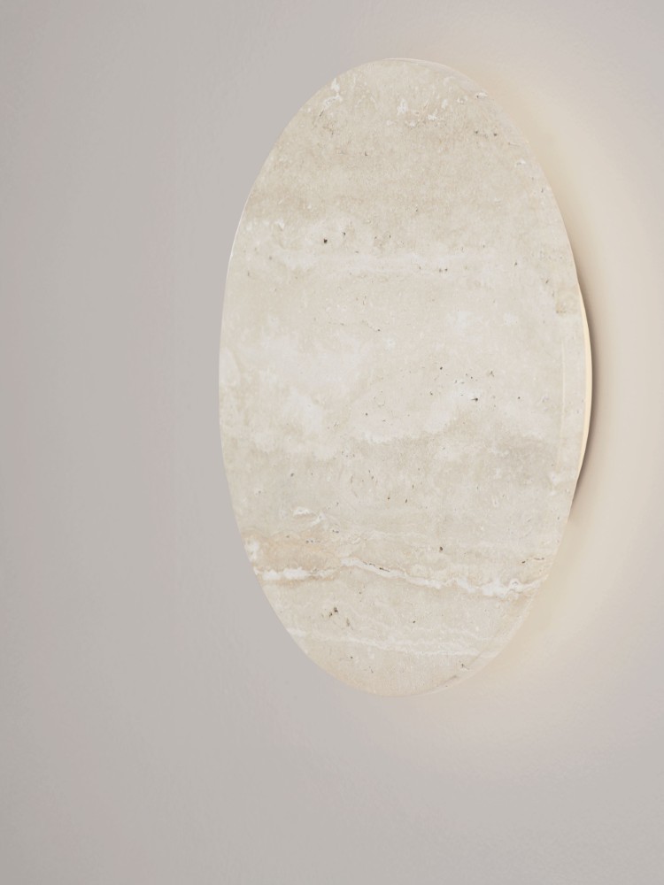 Sleek wall lamp Viano sand brown