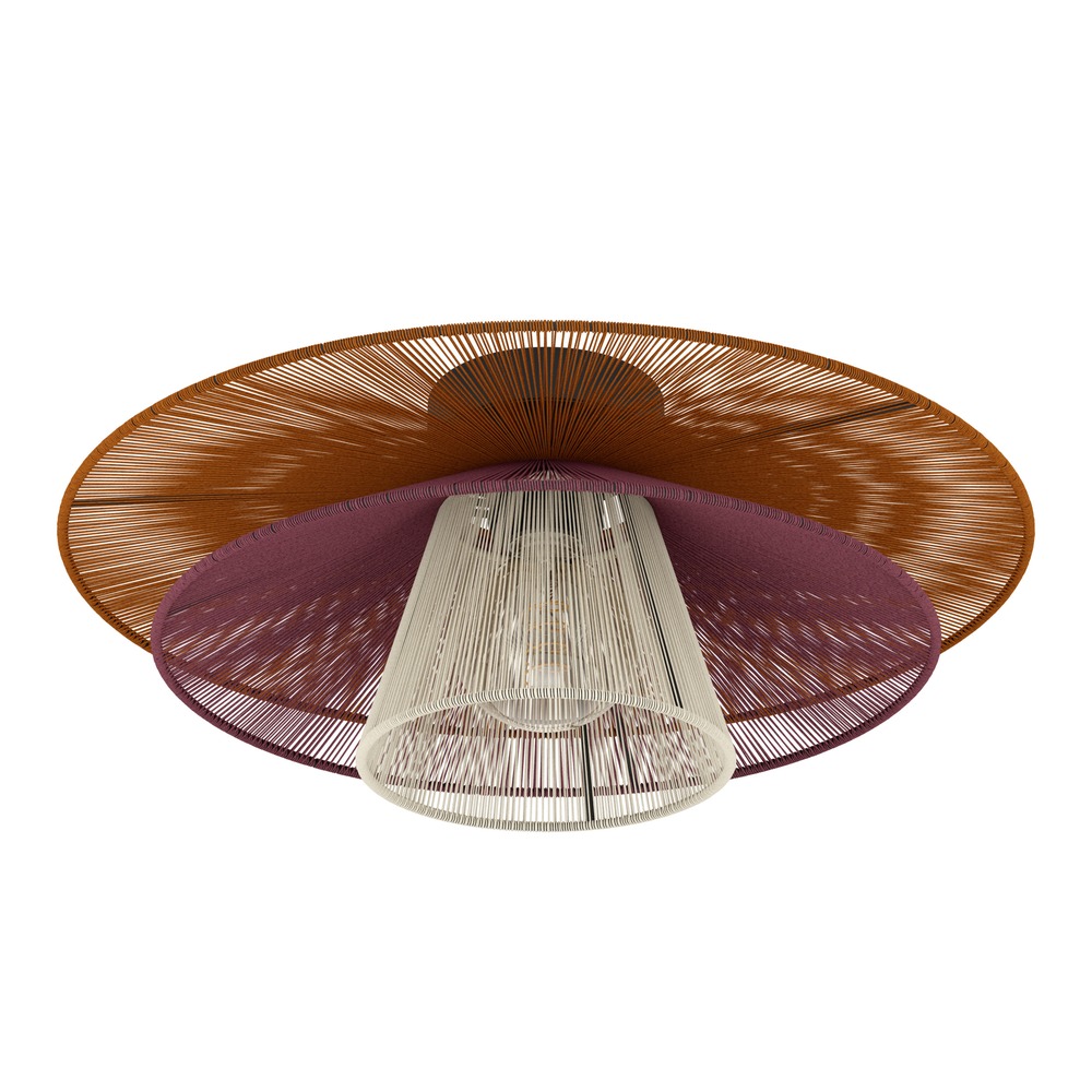 Wire lamp Pignona ceiling colored