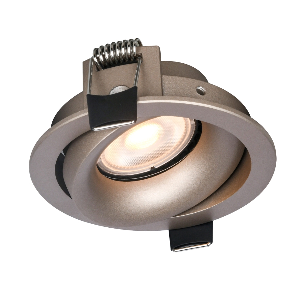 Round recessed spotlight Alice champagne