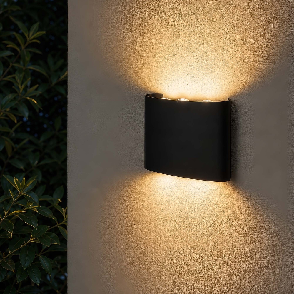Design wall lamp Menton 17cm black Searchlight 5,05342E+12