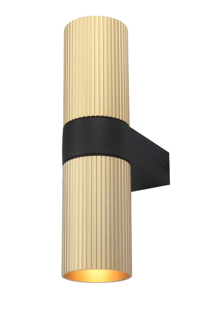 Wall spot ribs Linea Matte gold with black