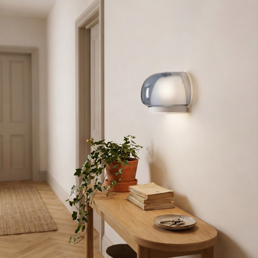 Design wall lamp Belomontejo chrome with blue Eglo 9008606405046