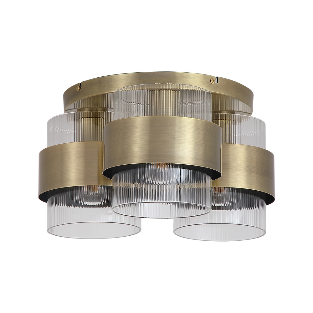 Ceiling lamp Royal 3-light antique brass