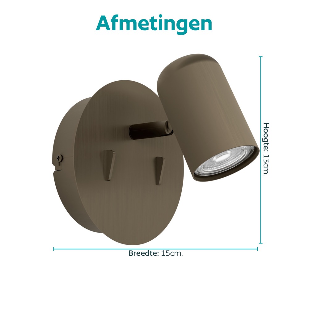 Surface-mounted spot Montemurro only dark bronze Eglo 9008606392230