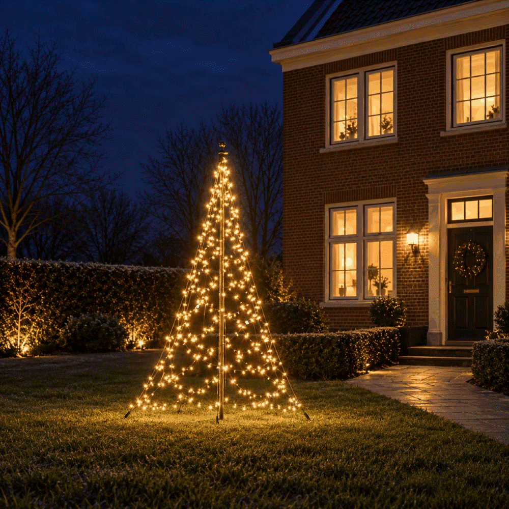 2 meter - 300 Led - Warm White - Twinkle - Incl. Pole