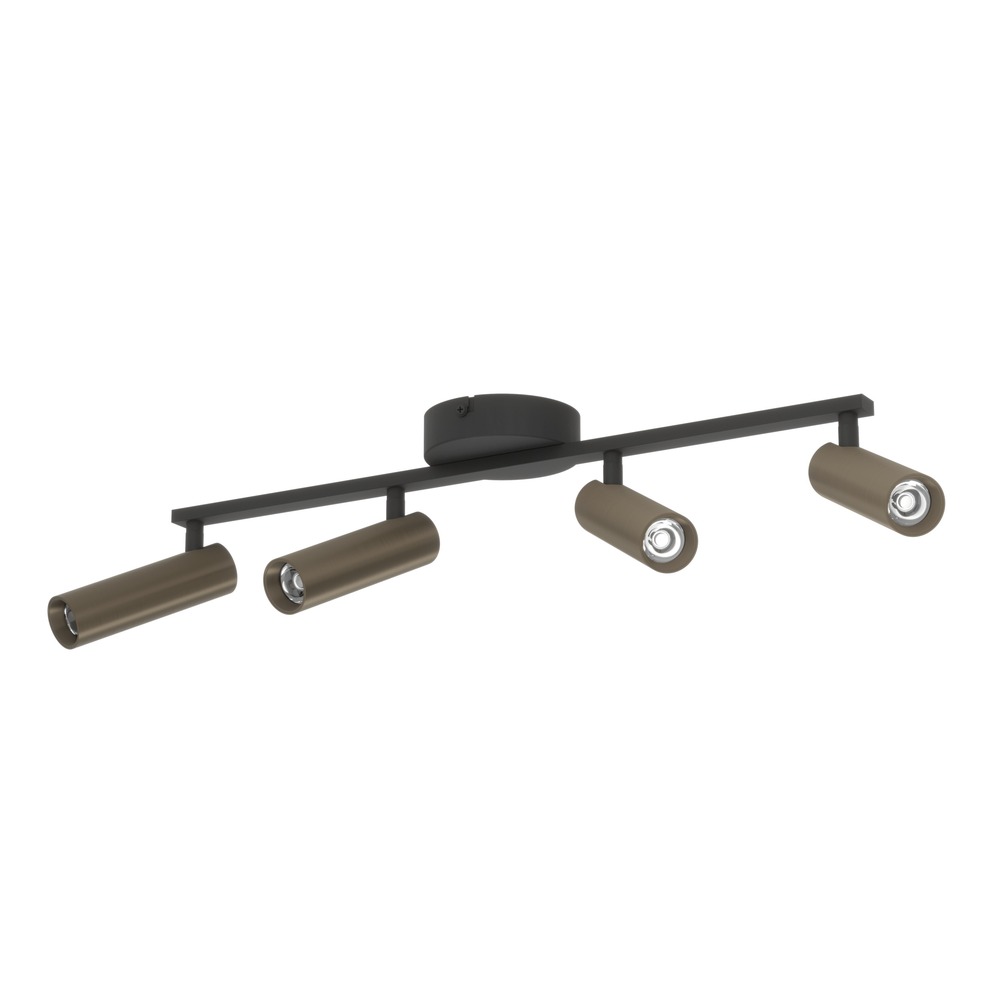 Surface-mounted spot Valproto 4-light black with bronze
