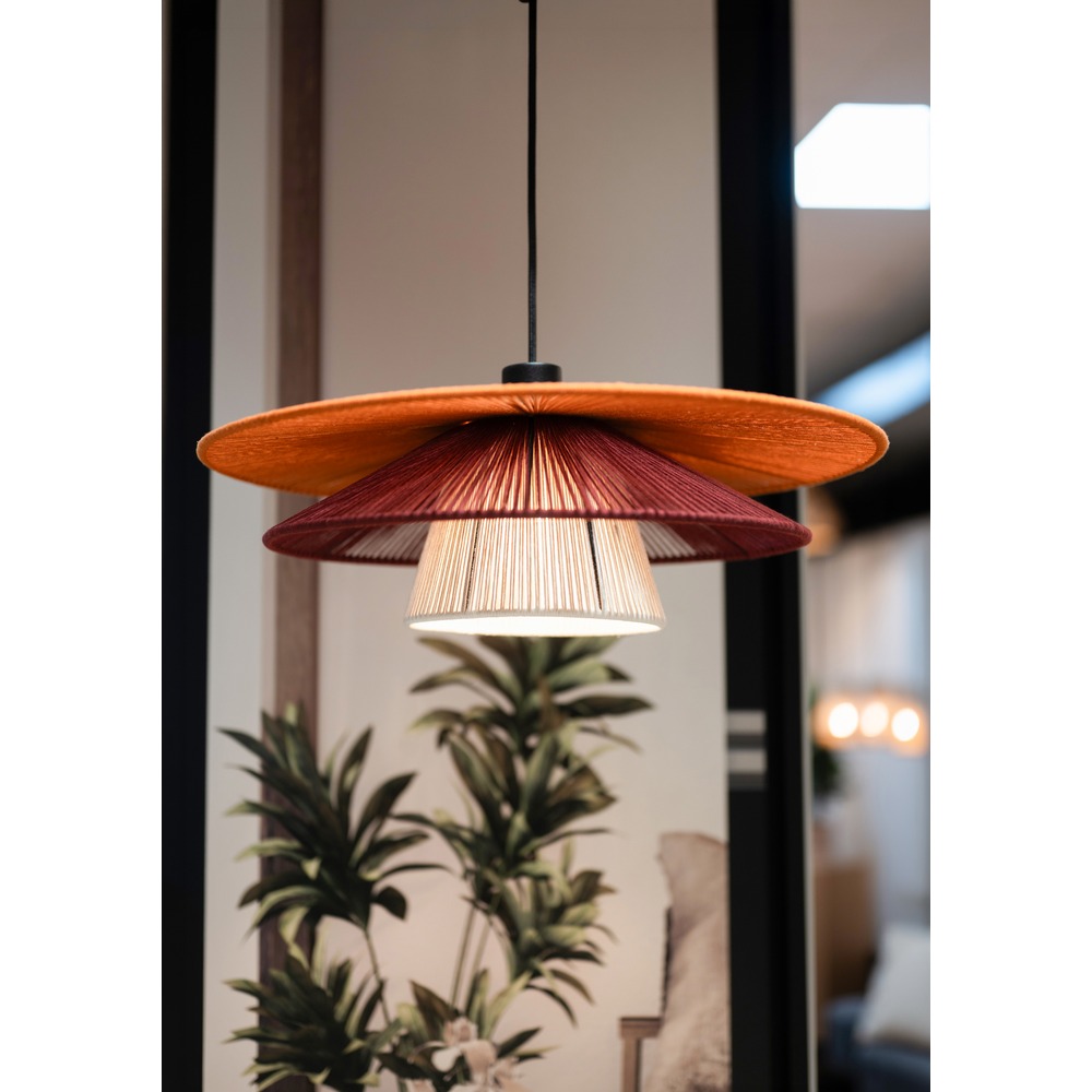 Wire pendant lamp Pignona Ø 32cm coloured Eglo 9008606391172