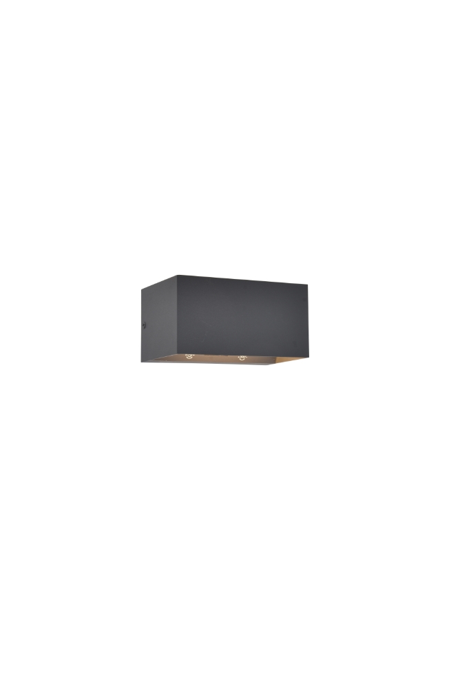 Sleek wall lamp Gemini Gray with sensor