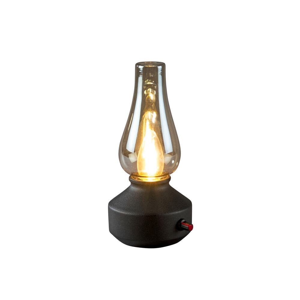 Nostalgic table lamp Tabbie Black rechargeable KonstSmide 7318300030331
