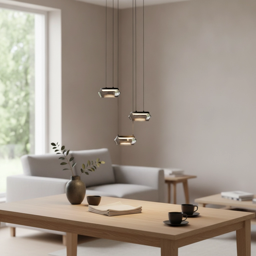 Sleek pendant lamp Jailyn 3-light