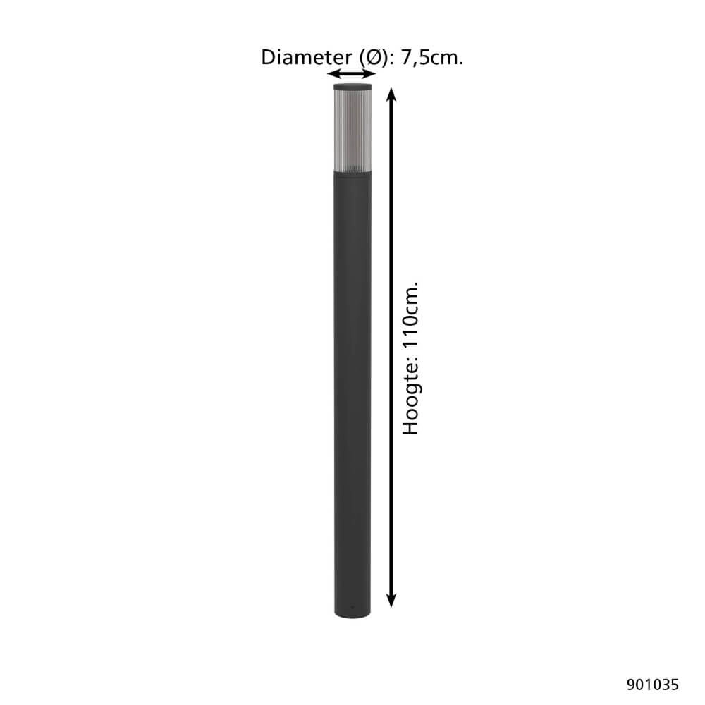 Design floor lamp Salle black 110cm Eglo 9008606298099