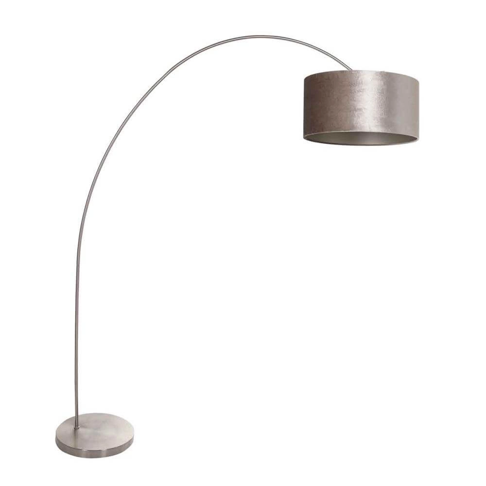 Arc lamp Solva metal with silver shade