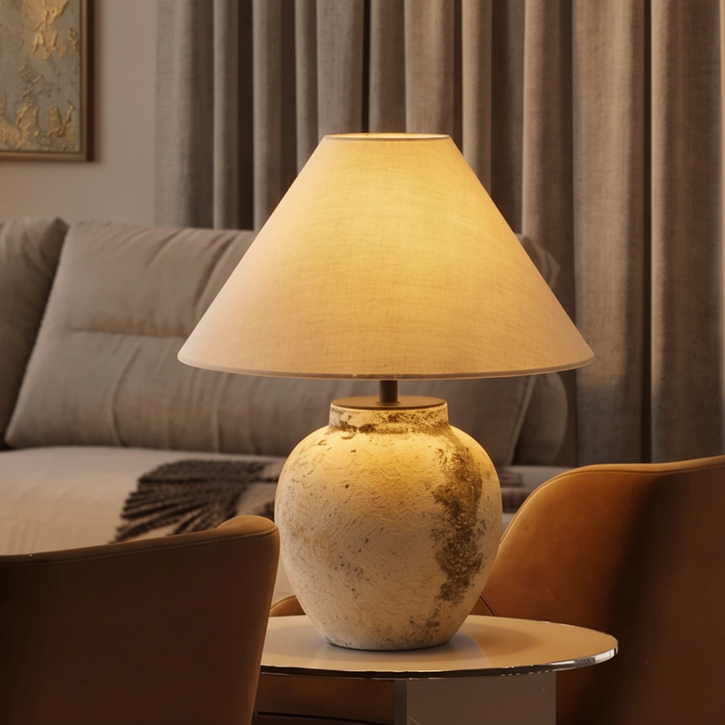 Table lamp Lupe mottled ceramics