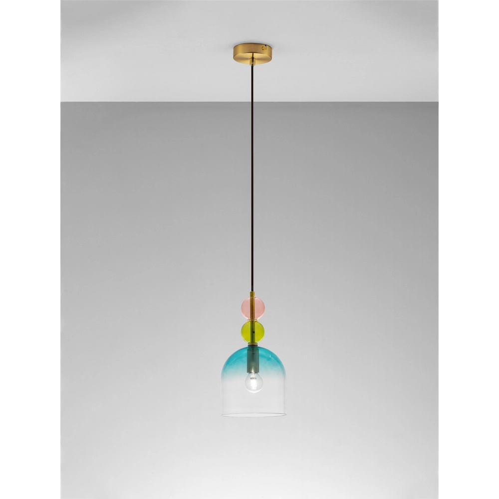 Colored pendant lamp Murano blue Lyora 5212017434180