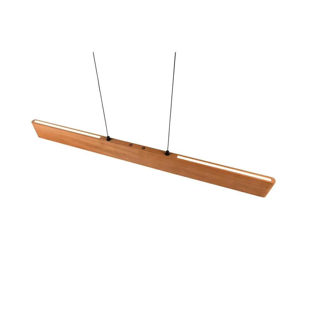 Sleek pendant lamp Edgewood 115cm wood Trio 4017807662238