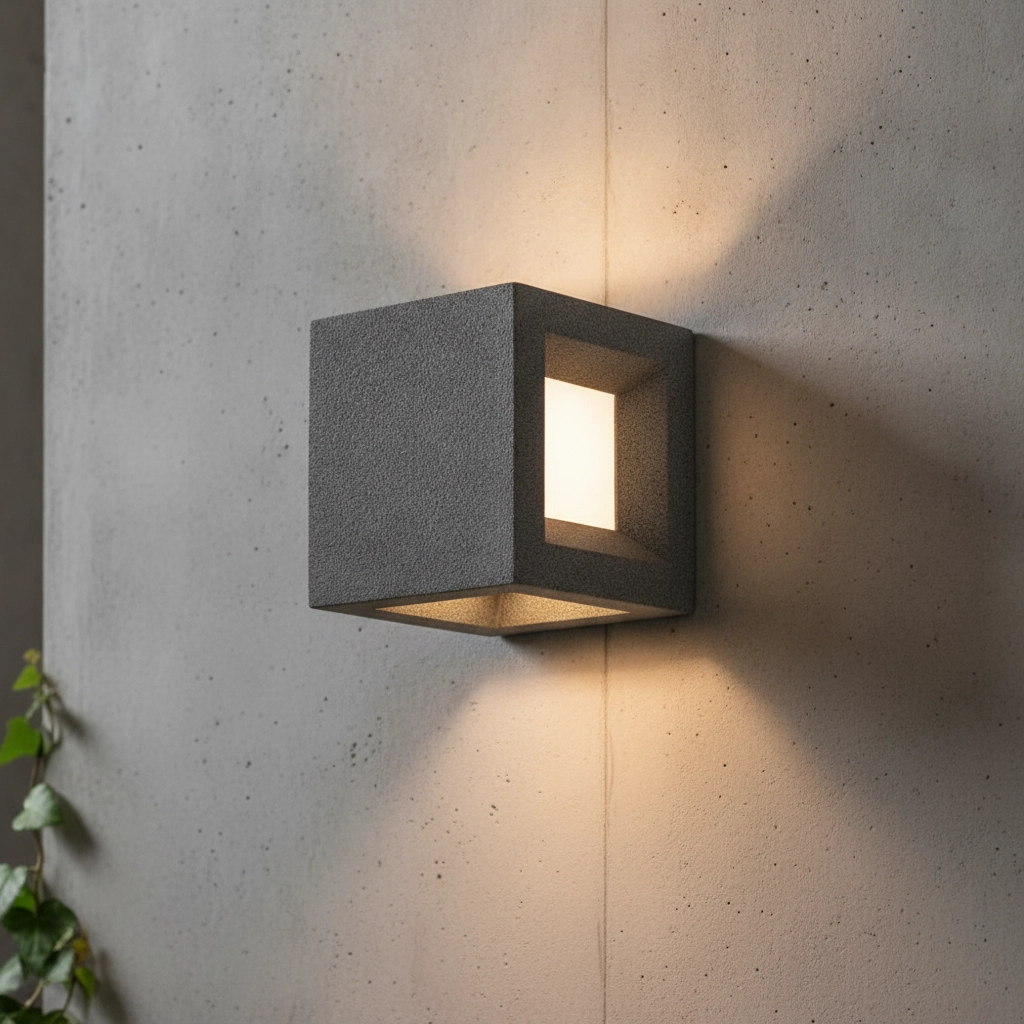 Square wall lamp Castro black