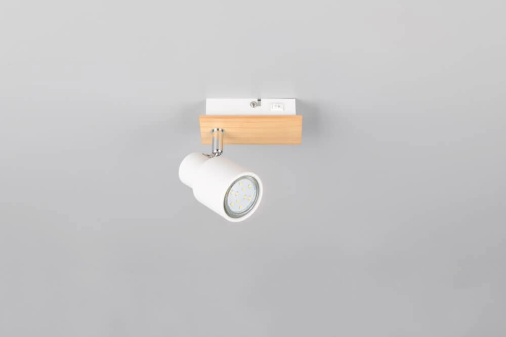 Design wall lamp Pierre white with wood Trio 4017807638141