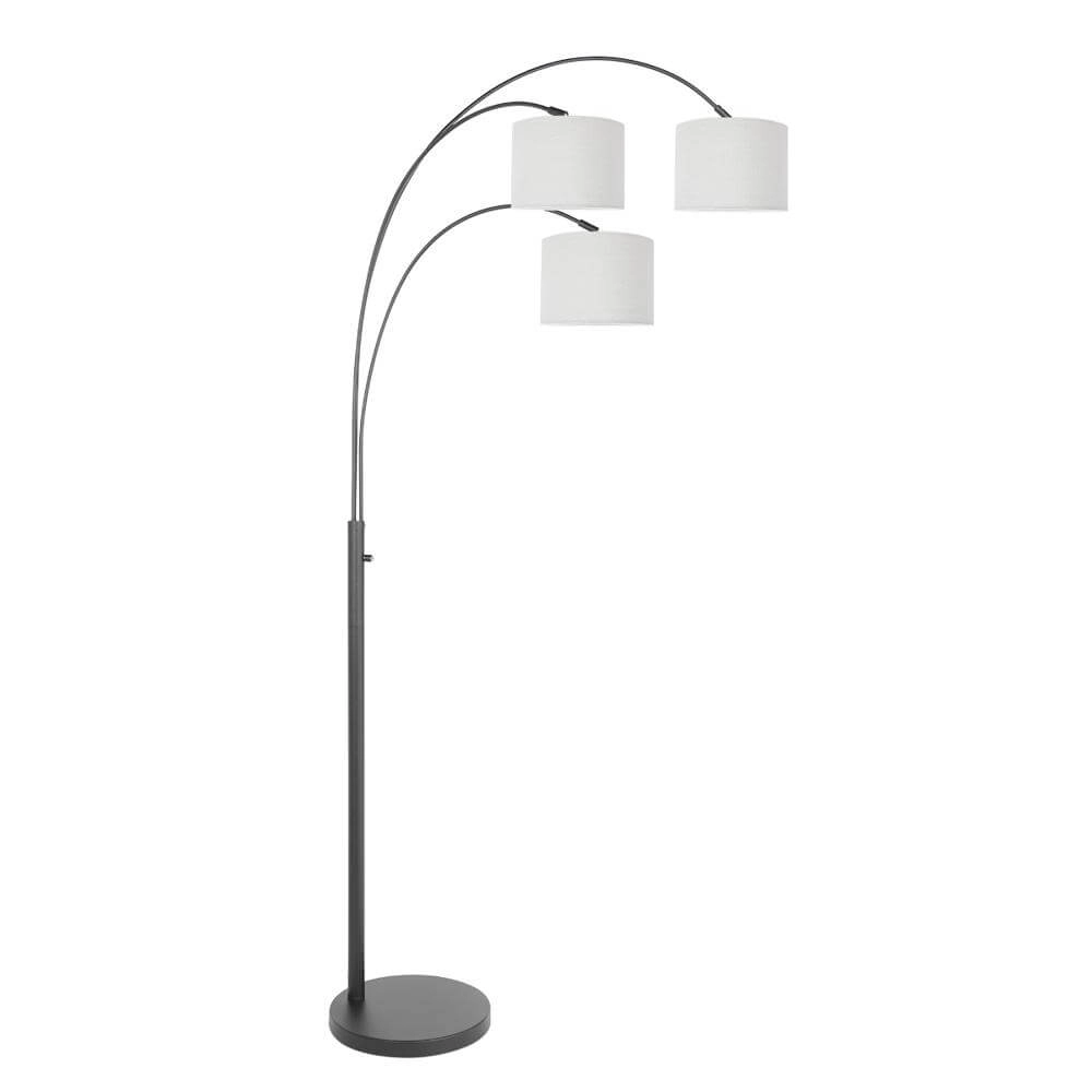 Floor lamp Sparkled Light black with white caps