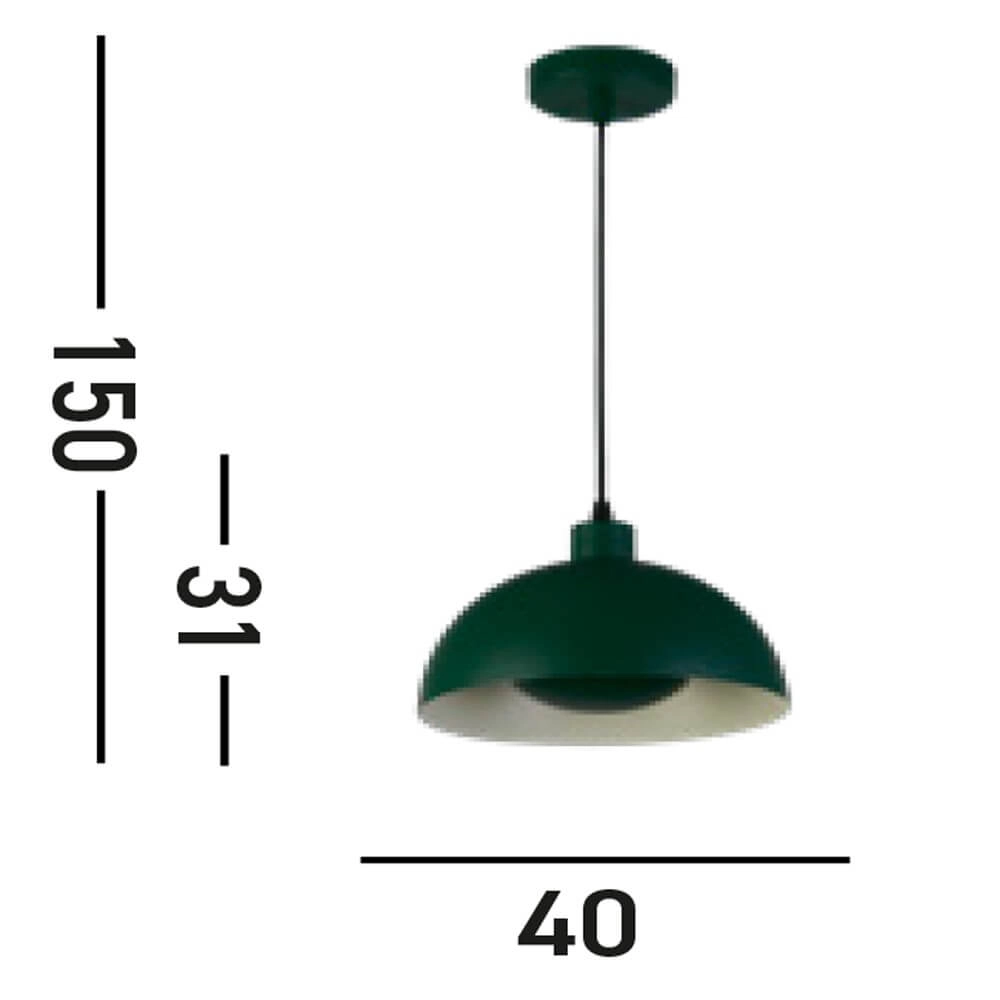 Green pendant lamp Mars shade 31cm high Searchlight 5053423274300