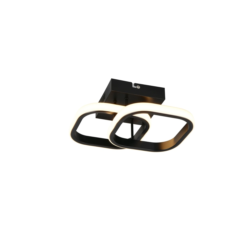 Black ceiling lamp Kasia Square design