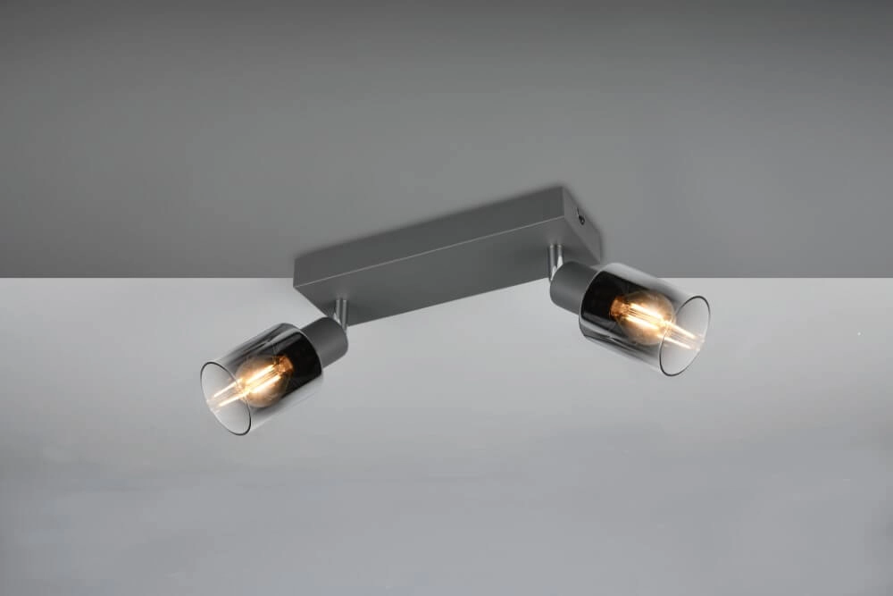 2-light ceiling lamp Cadiz black