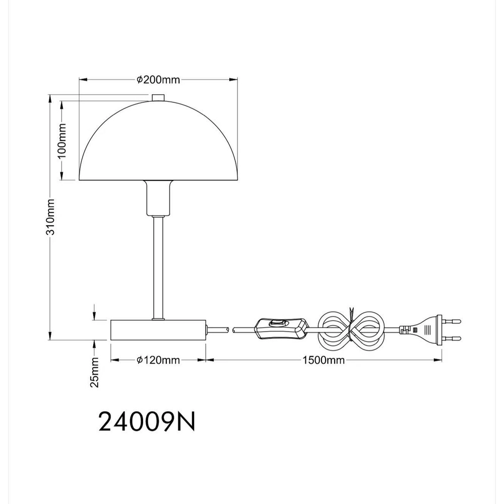 Table lamp Atoma I nickel Globo 9007371569052