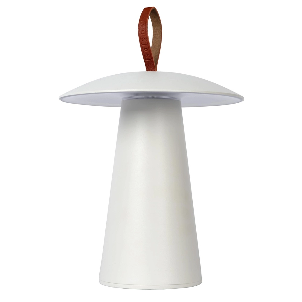 White table lamp La Donna Rechargeable