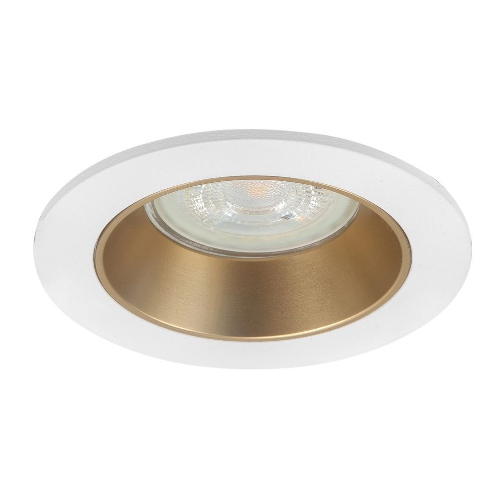 Design spot Downlights white with gold Ø 9.4cm