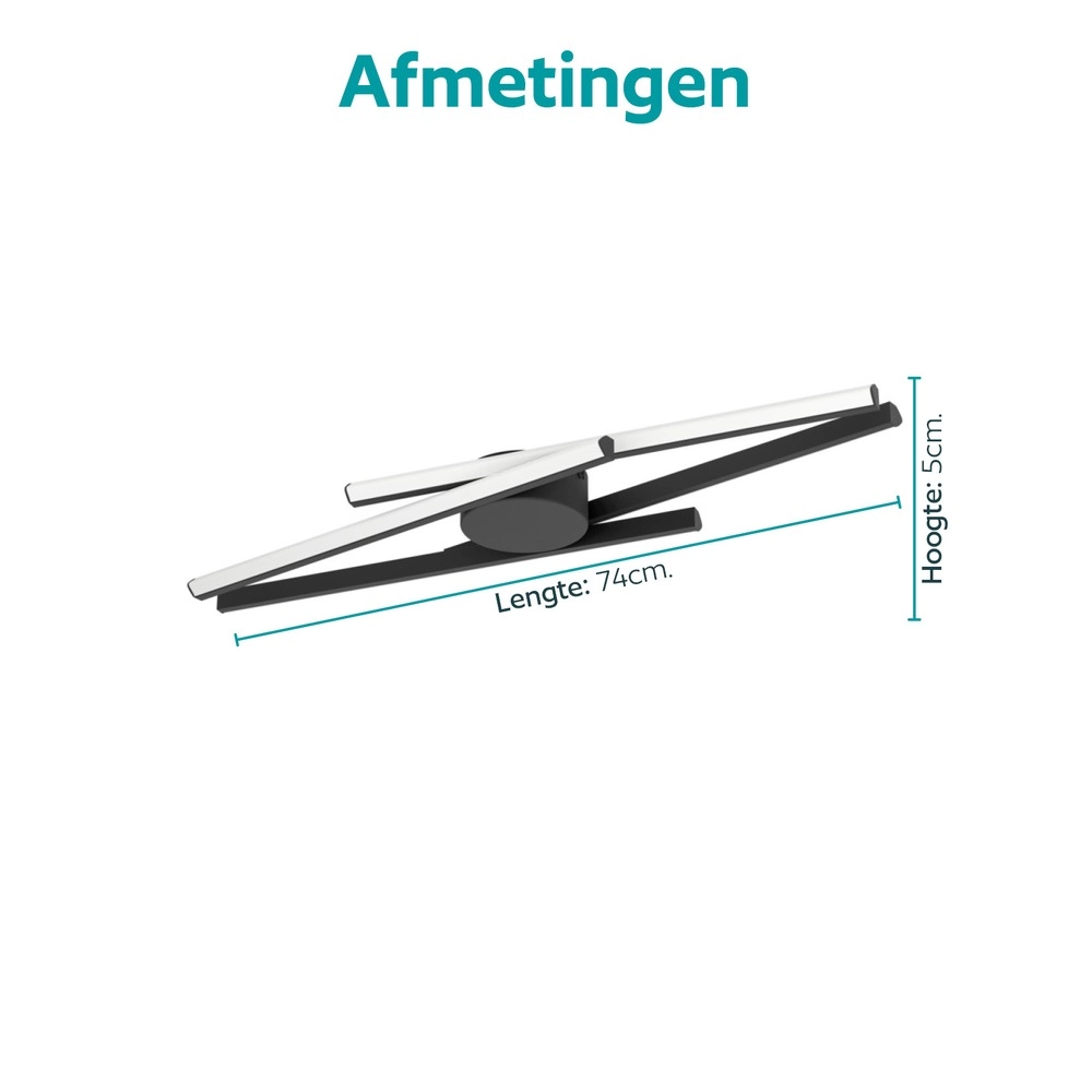 Design ceiling lamp Pradilla Black
