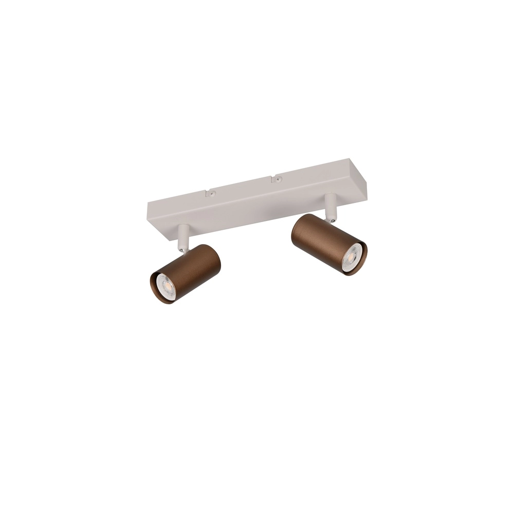 Surface-mounted spot Taryn 2-light mocha brown Trio 4017807685572